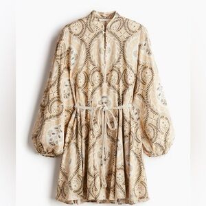 NWT H&M Mini Patterned Dress or Coverup with Macrame Belt